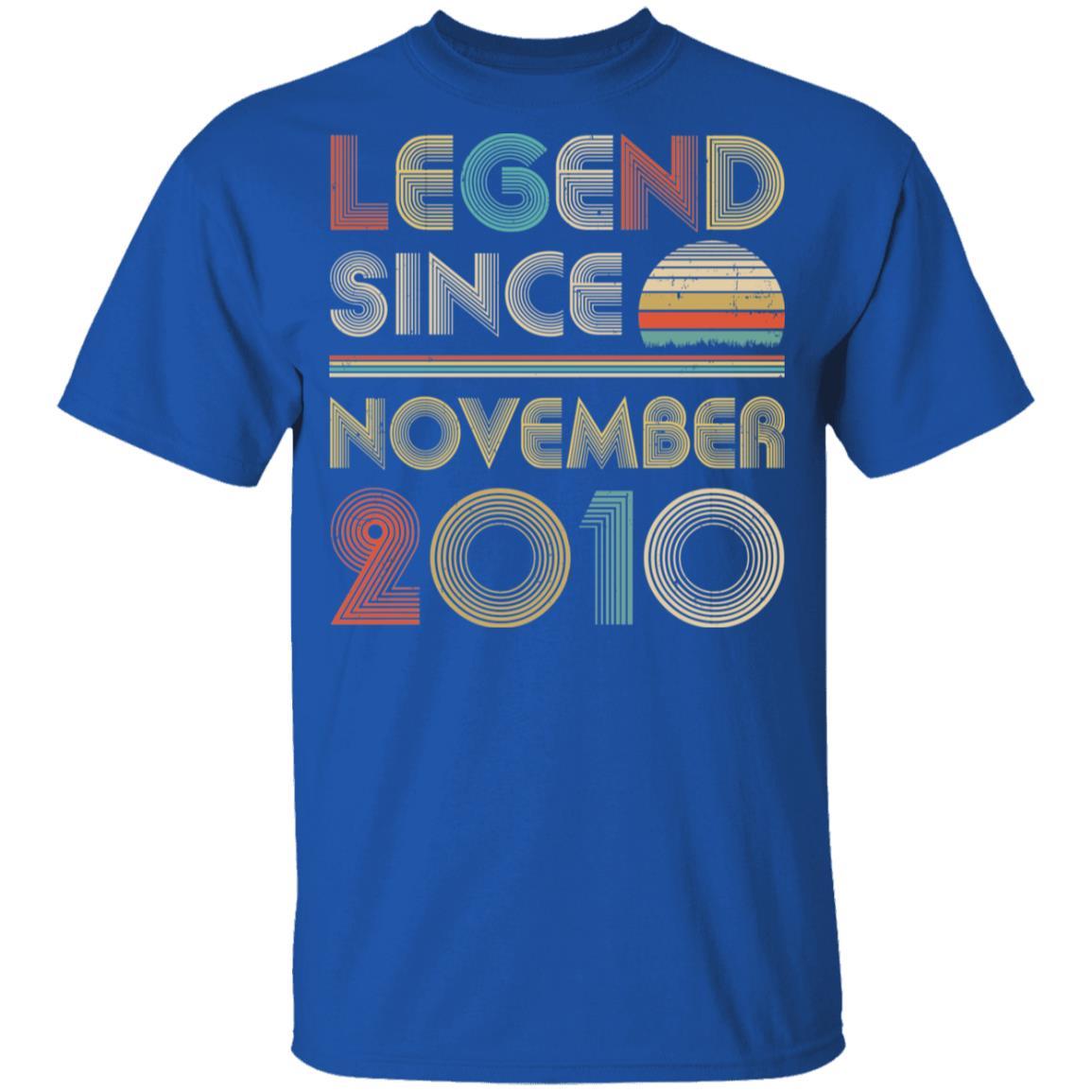 Legend Since November 2010 Vintage 11th Birthday Gifts Youth-Youth Shirt-Youth T-Shirt-Royal