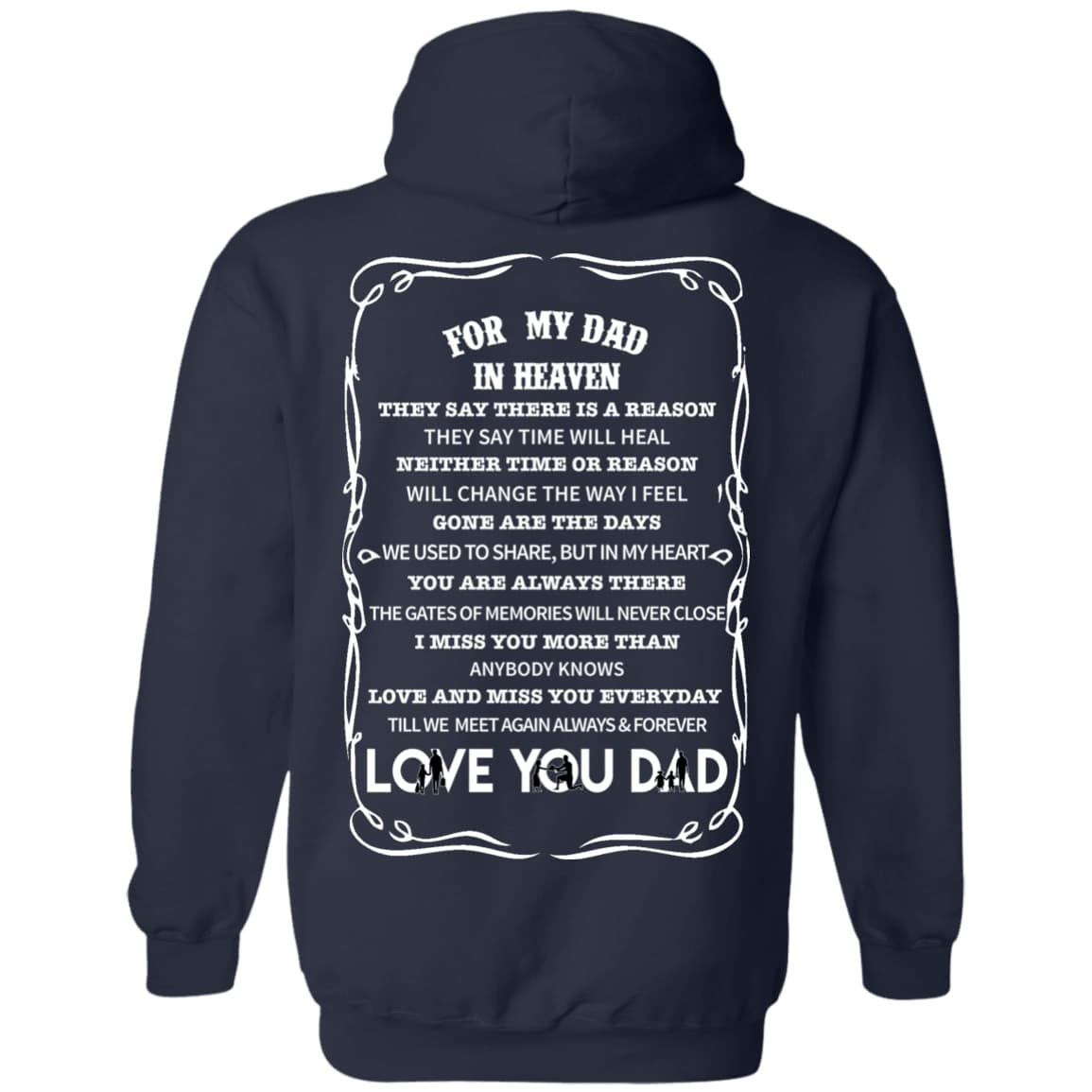 For My Dad In Heaven-T-Shirt & Hoodie-Pullover Hoodie-Navy