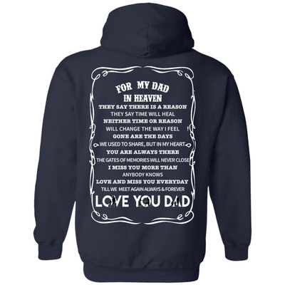 For My Dad In Heaven-T-Shirt & Hoodie-Pullover Hoodie-Navy