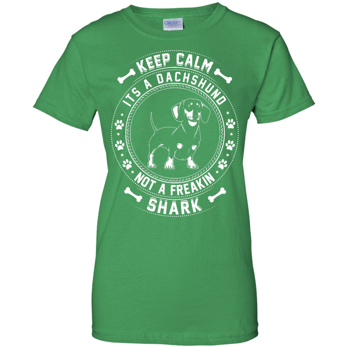 Keep Calm It's A Dachshund Not A Freaking Shark-T-Shirt & Hoodie-Women's T-Shirt-Irish Green