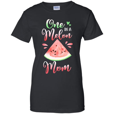 One In A Melon Mom Watermelon Birthday Mothers Day-T-Shirt & Hoodie-Women's T-Shirt-Black