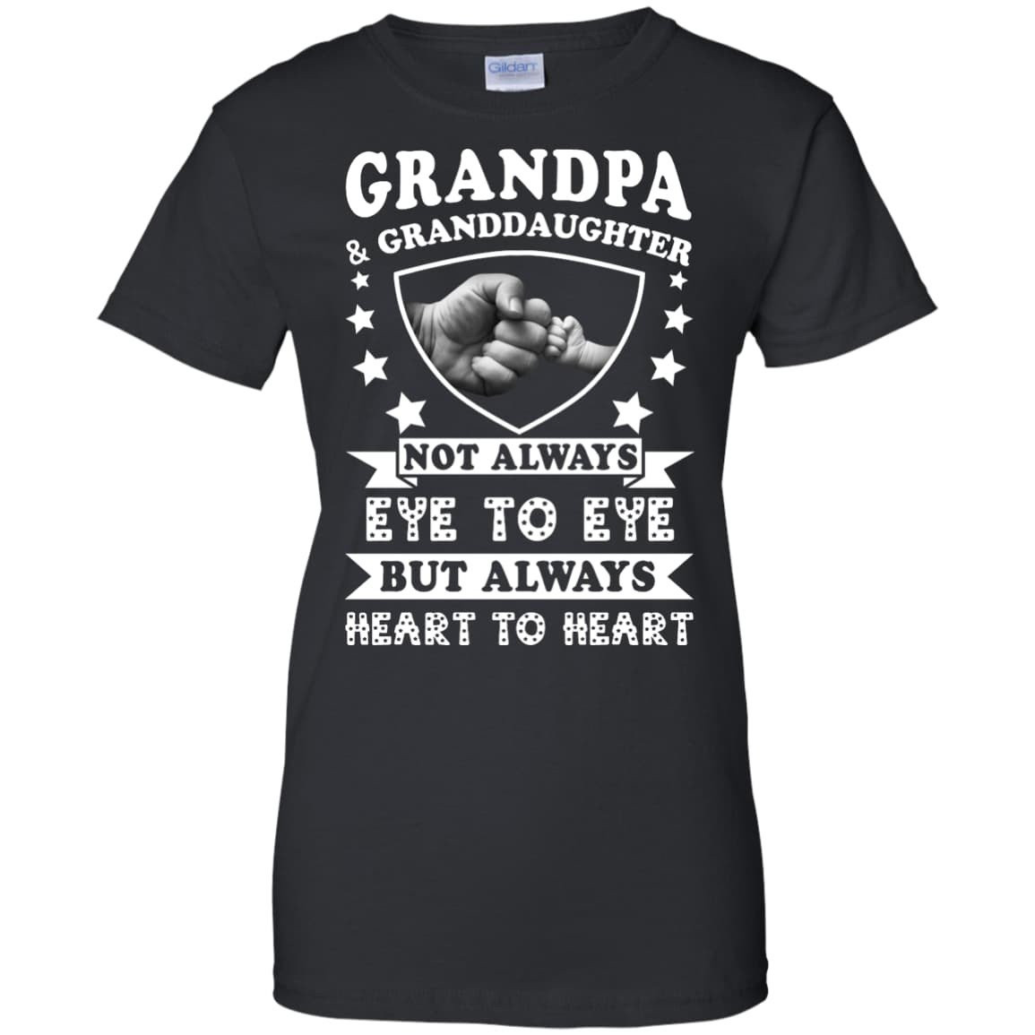 Grandpa And Granddaughter Not Always Eye To Eye-T-Shirt & Hoodie-Women's T-Shirt-Black