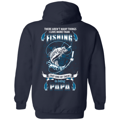 I Love More Them Fishing PAPA-T-Shirt & Hoodie-Pullover Hoodie-Navy