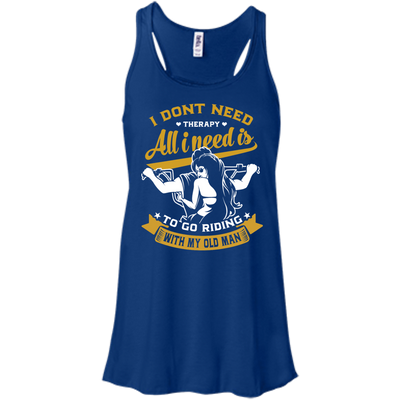I Don't Need Therapy-T-Shirt & Hoodie-Women's Flowy Racerback Tank-True Royal