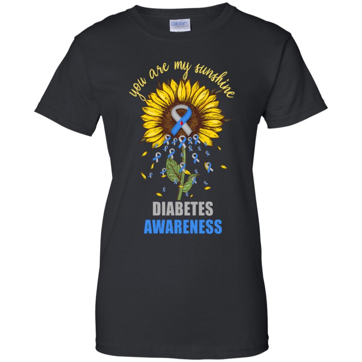 You Are My Sunshine Diabetes Awareness-T-Shirt & Hoodie-Women's T-Shirt-Black