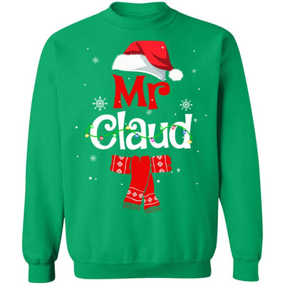 Mr Claus Daddy Claus Mama Claus Family Pajamas Christmas-T-Shirt & Sweatshirt-Crewneck Sweatshirt-Irish Green