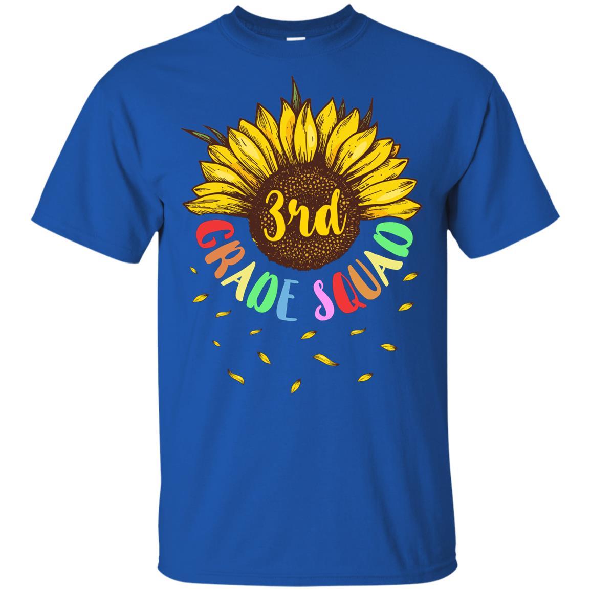 Sunflower 3rd Grade Squad First Grade Teacher Youth-Youth Shirt-Youth T-Shirt-Royal