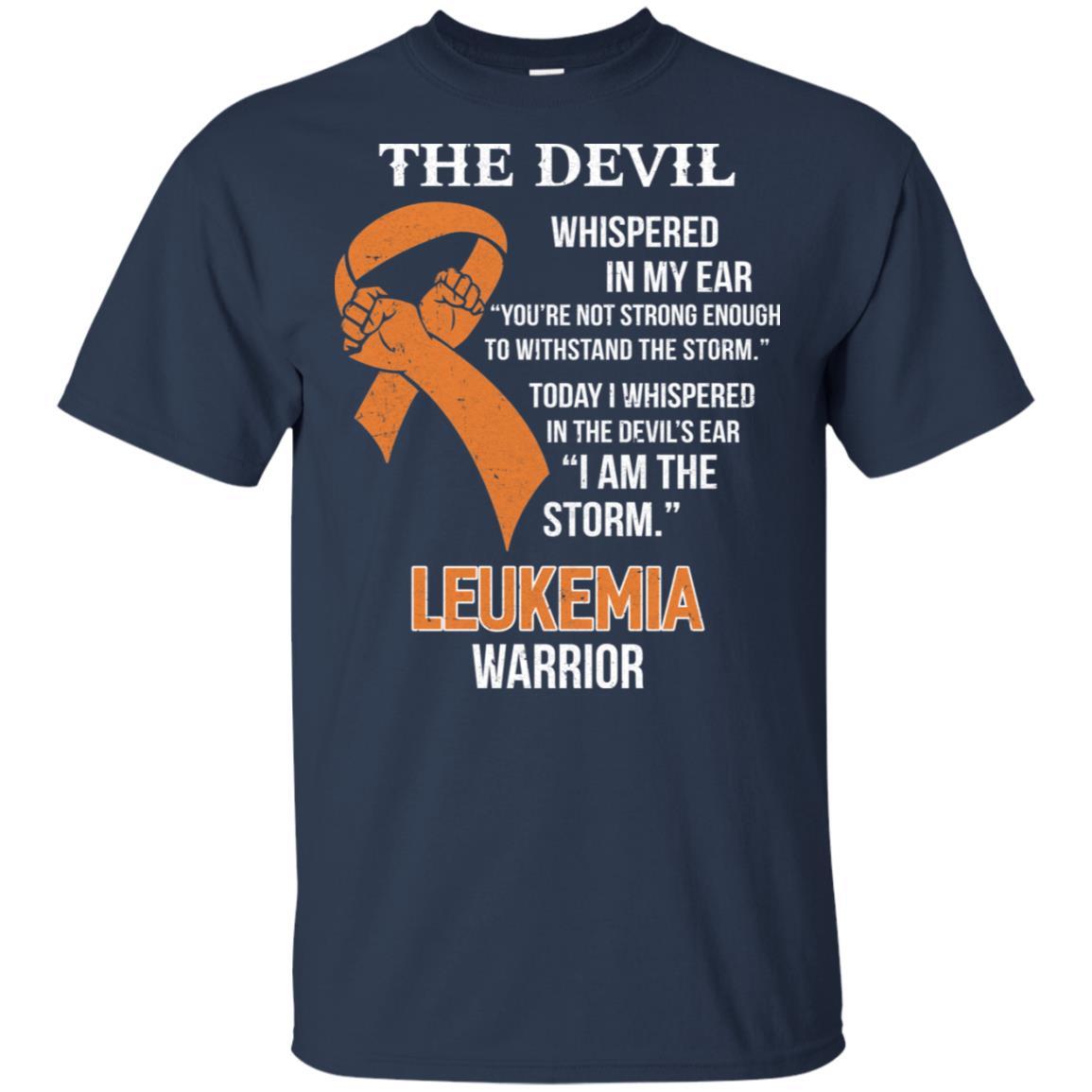 I Am The Storm Support Leukemia Awareness Warrior Gift-T-Shirt & Hoodie-Classic T-Shirt-Navy