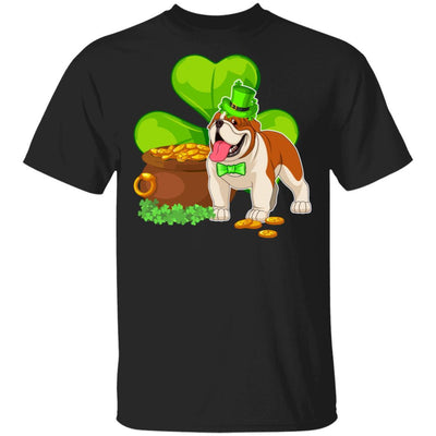 Bulldog St Patrick's Day Irish Dog Lover Funny Gifts-T-Shirt & Hoodie-Classic T-Shirt-Black