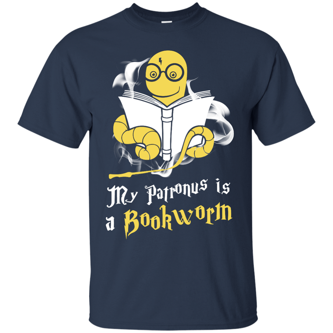 My Patronus Is A Bookworm T Shirt-T-Shirt & Hoodie-Classic T-Shirt-Navy