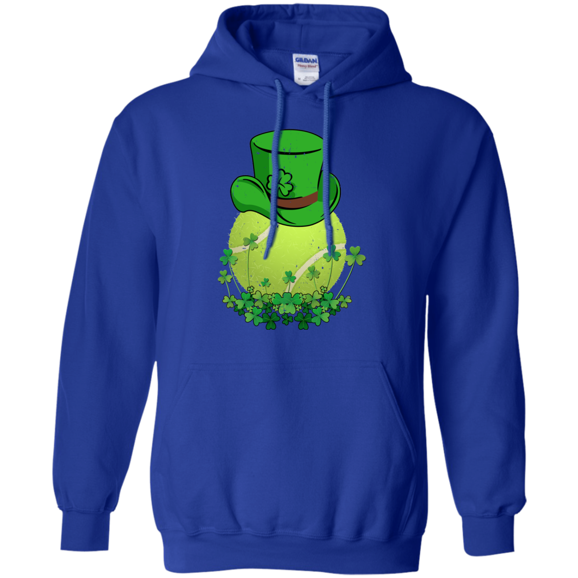 Shamrock Tennis Leprechaun St Patricks Day-T-Shirt & Hoodie-Pullover Hoodie-Royal