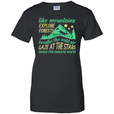Like Mountains Explore Forests Breathe The Wild Air-T-Shirt & Hoodie-Women's T-Shirt-Black