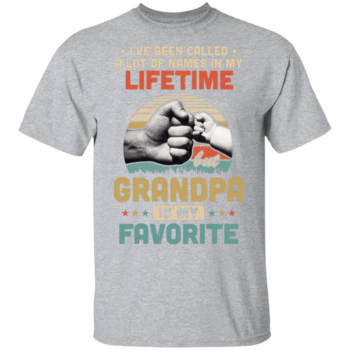 I've Been Called A Lot Of Names Grandpa Is My Favorite Gift-T-Shirt & Hoodie-Classic T-Shirt-Sport Grey