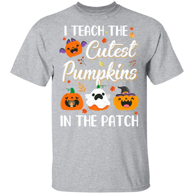 I Teach The Cutest Pumpkins In The Patch Halloween-T-Shirt & Hoodie-Classic T-Shirt-Sport Grey