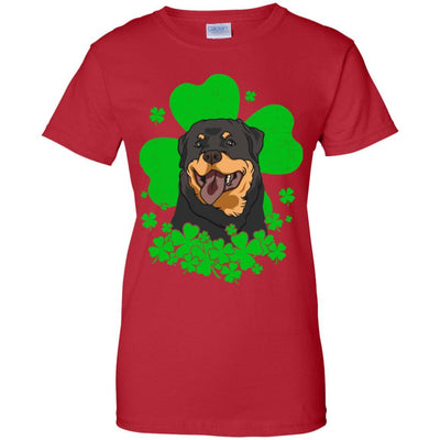 Rottweiler St. Patrick's Day Clovers-T-Shirt & Hoodie-Women's T-Shirt-Red