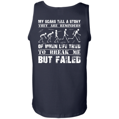My Scars Tell A Story-T-Shirt & Hoodie-Unisex Tank-Navy