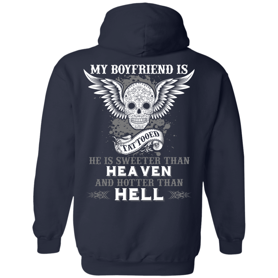 My Boyfriend Is Tattooted-T-Shirt & Hoodie-Pullover Hoodie-Navy