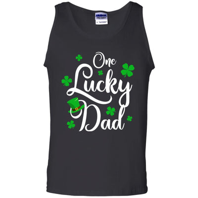 One Lucky Dad St Patricks Day For Daddy-T-Shirt & Hoodie-Unisex Tank-Black