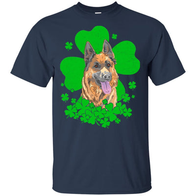 German Shepherd St. Patrick's Day Clovers-T-Shirt & Hoodie-Classic T-Shirt-Navy