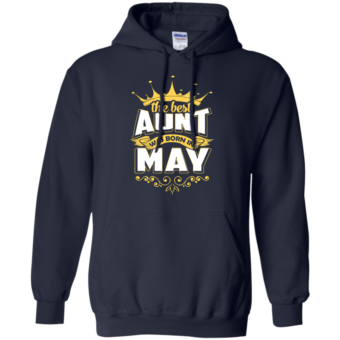 The Best Aunt Was Born In May-T-Shirt & Hoodie-Pullover Hoodie-Navy