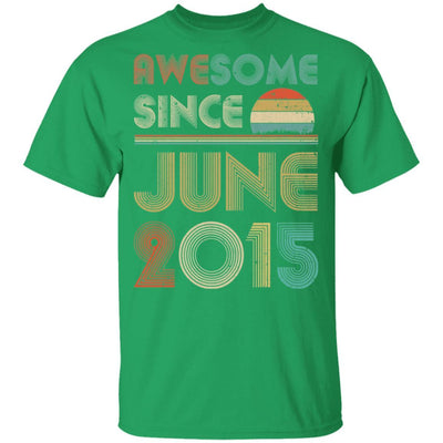 Awesome Since June 2015 Vintage 6th Birthday Gifts Youth-Youth Shirt-Youth T-Shirt-Irish Green