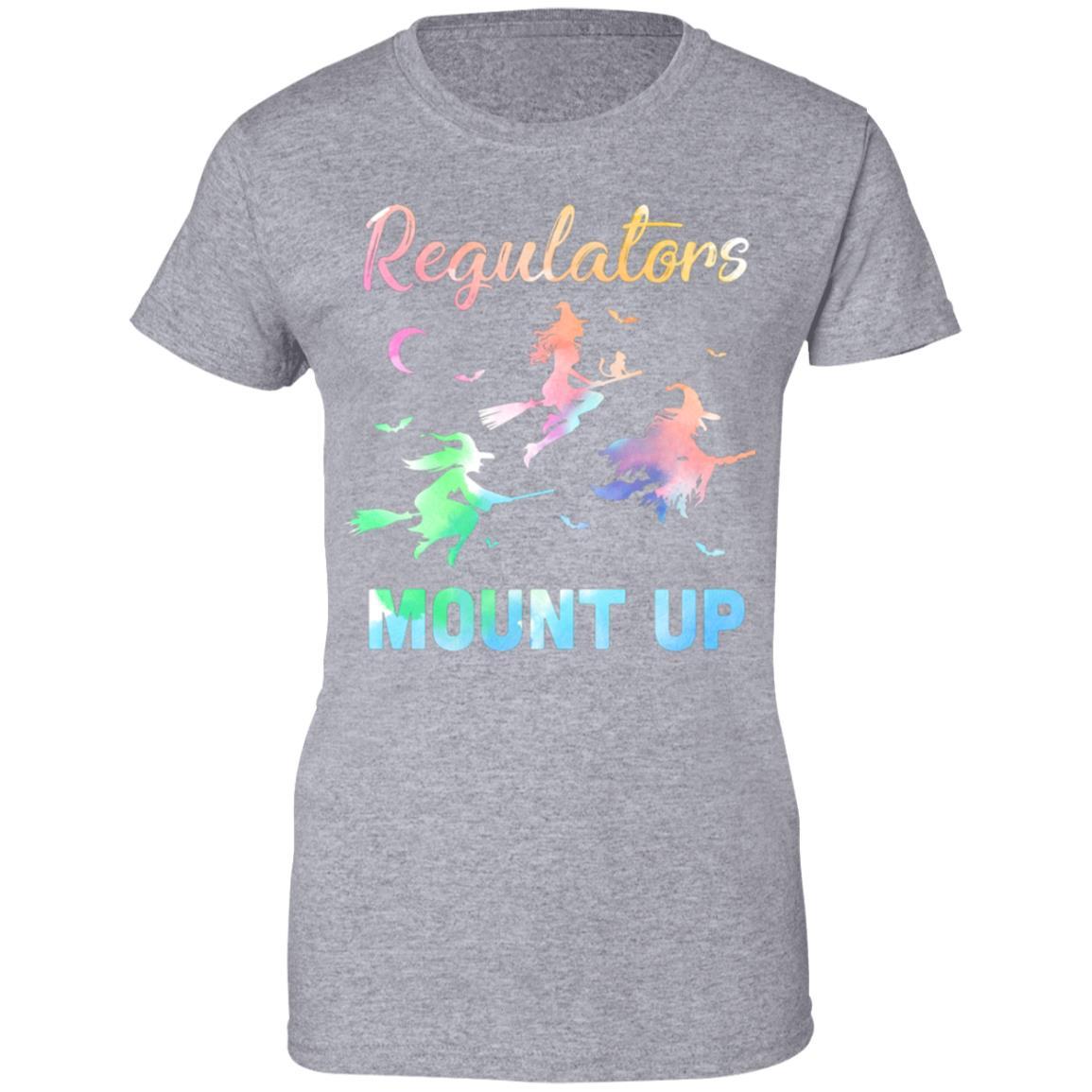 Regulators Mount Up Funny Halloween Witch For Women-T-Shirt & Tank Top-Women's T-Shirt-Sport Grey