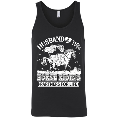 Husband And Wife Horse Riding Partners for life-T-Shirt & Hoodie-Unisex Tank-Black