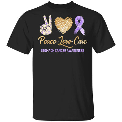 Peace Love Cure Stomach Cancer Awareness-T-Shirt & Hoodie-Classic T-Shirt-Black