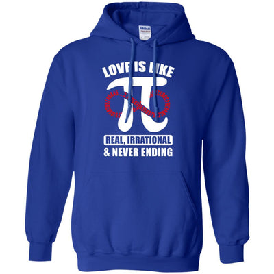 Love Is Like Pi Math 3.14 Pi Day Gift-T-Shirt & Hoodie-Pullover Hoodie-Royal