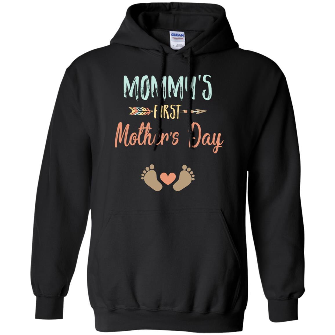 Funny Mommy's First Mother's Day Gift-T-Shirt & Tank Top-Pullover Hoodie-Black
