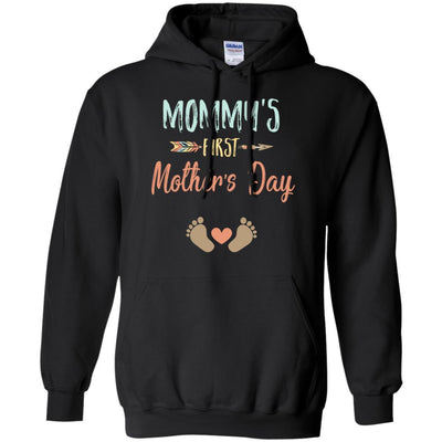 Funny Mommy's First Mother's Day Gift-T-Shirt & Tank Top-Pullover Hoodie-Black