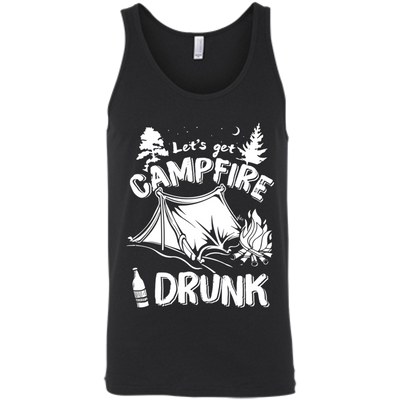 Let's Get Campfire Drunk-T-Shirt & Hoodie-Unisex Tank-Black