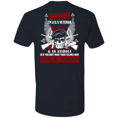 I'm A U.S Veteran And An A**hole-T-Shirt & Hoodie-Premium T-Shirt-Midnight Navy