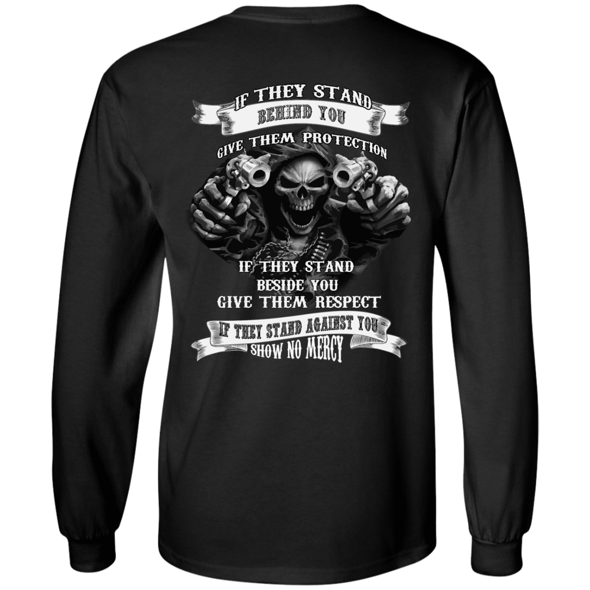 If They Stand behind you-T-Shirt & Hoodie-Long Sleeve T-Shirt-Black
