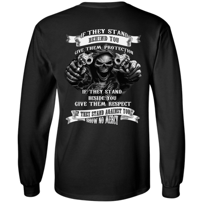 If They Stand behind you-T-Shirt & Hoodie-Long Sleeve T-Shirt-Black