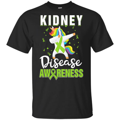 Inspirational Kidney Disease Awareness Unicorn Support Youth-Youth Shirt-Youth T-Shirt-Black