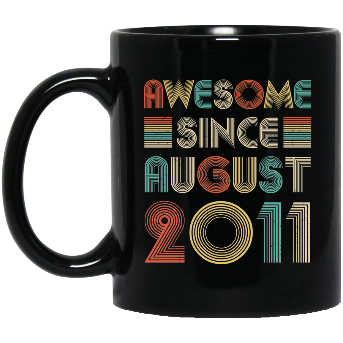 Awesome Since August 2011 Vintage 11th Birthday Gifts Mug