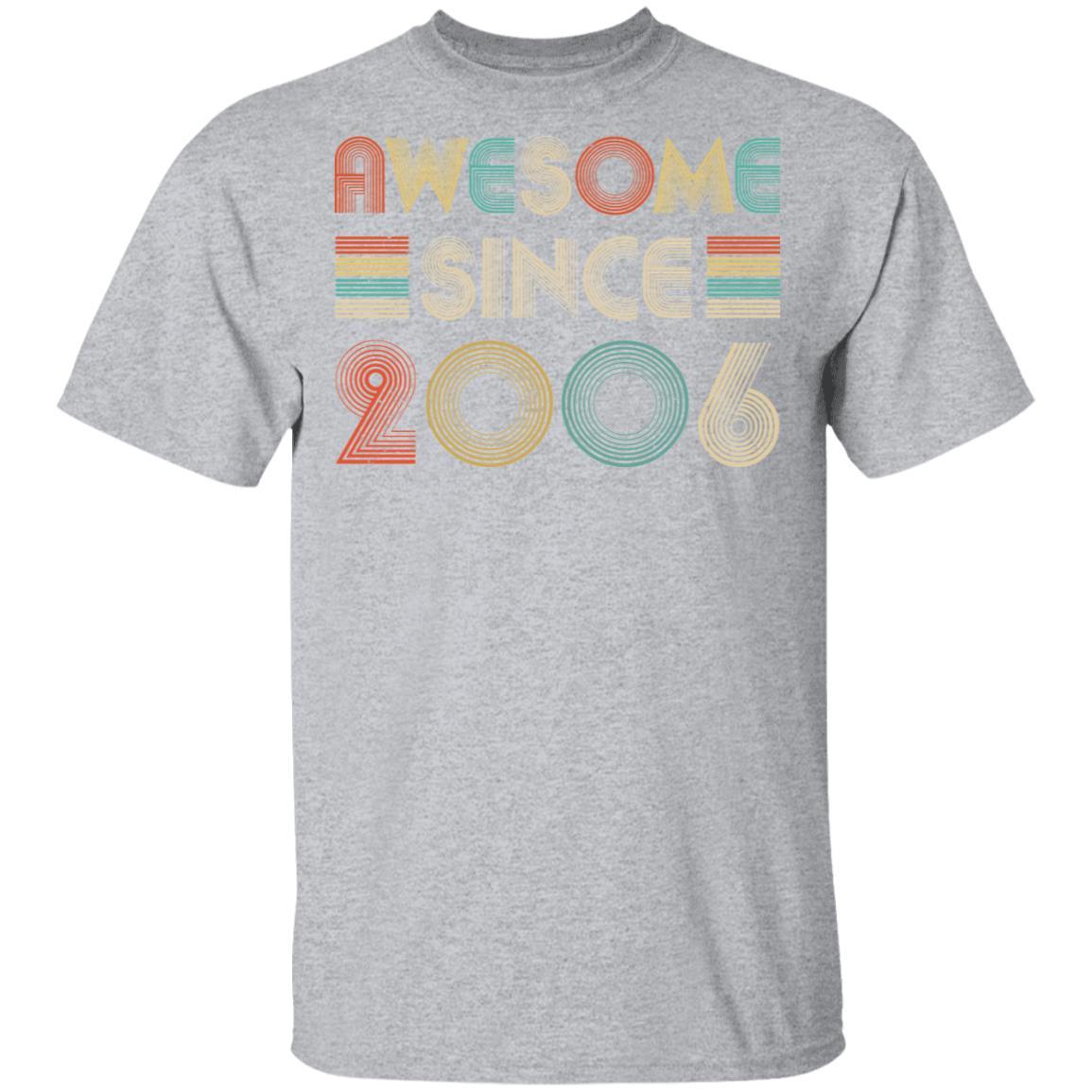 Awesome Since 2006 15th Birthday Gifts-T-Shirt & Hoodie-Classic T-Shirt-Sport Grey