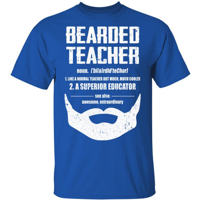Bearded Teacher Like A Normal Teacher But Much Cooler-T-Shirt & Hoodie-Classic T-Shirt-Royal
