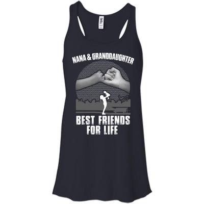 Nana and Granddaughter Best Friends For Life-T-Shirt & Hoodie-Women's Flowy Racerback Tank-Midnight