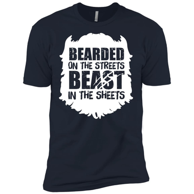 Bearded On The Streets Beast In The Sheets-T-Shirt & Hoodie-Premium T-Shirt-Midnight Navy