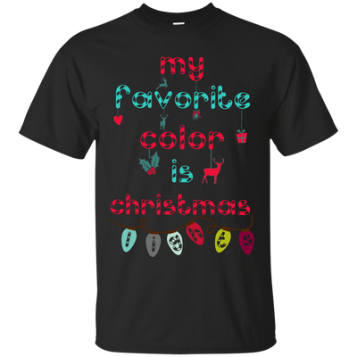 My Favorite Color Is Christmas Light-T-Shirt & Hoodie-Classic T-Shirt-Black