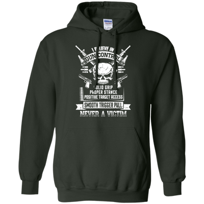 I Believe In Gun Control-T-Shirt & Hoodie-Pullover Hoodie-Forest Green