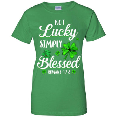 Not Lucky Simply Blessed Christian St Patricks Day-T-Shirt & Hoodie-Women's T-Shirt-Irish Green