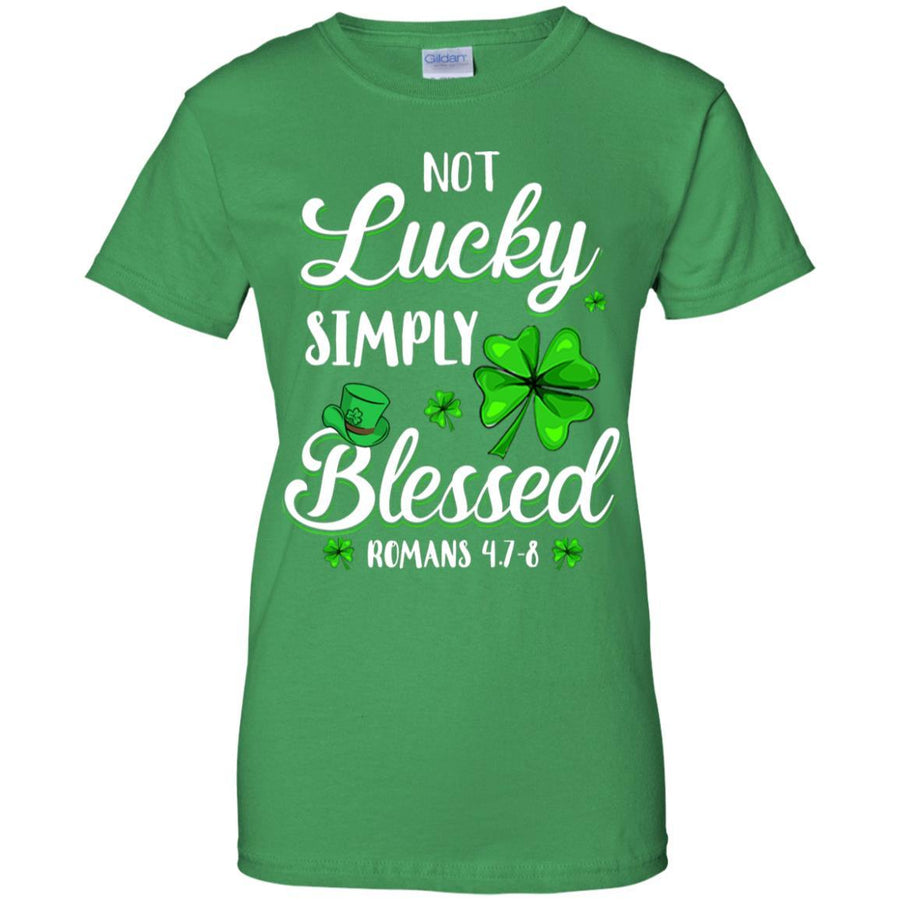 Not Lucky Simply Blessed Christian St Patricks Day-T-Shirt & Hoodie-Women's T-Shirt-Irish Green