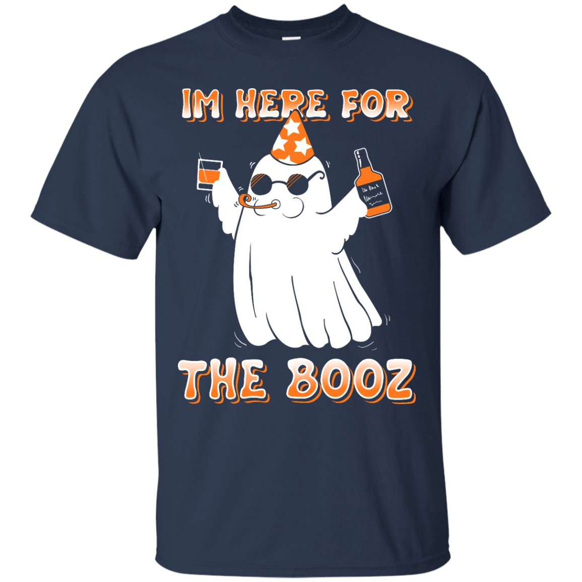 I'm Here For The Booz Halloween-T-Shirt & Hoodie-Classic T-Shirt-Navy