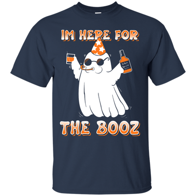 I'm Here For The Booz Halloween-T-Shirt & Hoodie-Classic T-Shirt-Navy