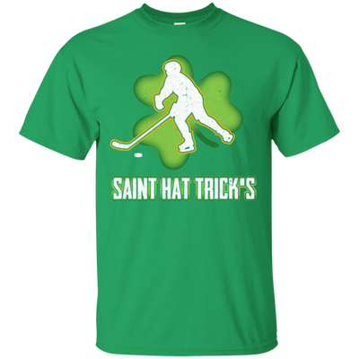 Saint Hat Trick's Hockey Shamrock St Patricks Day-T-Shirt & Hoodie-Classic T-Shirt-Irish Green
