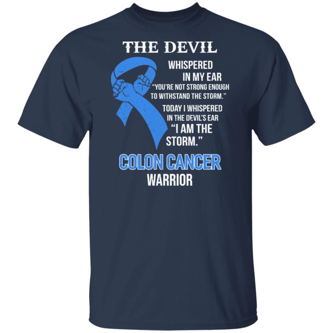 I Am The Storm Support Colon Cancer Awareness-T-Shirt & Hoodie-Classic T-Shirt-Navy