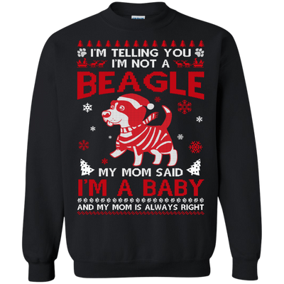 I'm Telling You I'm Not A Beagle-T-Shirt & Hoodie-Crewneck Sweatshirt-Black